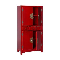 BigBuy Bivak ORIENTE 63 x 33 x 131 cm Rdeči les