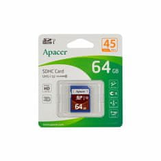 Apacer SD XC 64GB spominska kartica UHS-I U1 Class 10 AP64GSDXC10U1-R