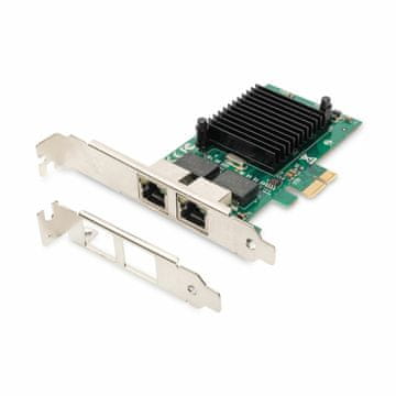 Digitus mrežna kartica PCIe 2xRJ45 + Low Profile DN-10132