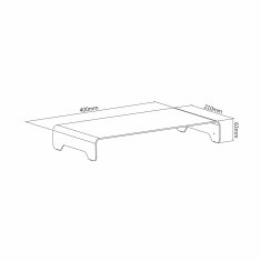 Digitus namizni podstavek ALU za monitor srebrn DA-90369