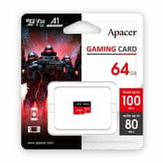 Apacer microSD XC 64GB spominska kart. Class 30 Gaming AP64GMCSX10U7-RAGC
