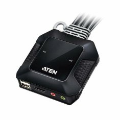 Aten KVM stikalo 2x1 mini 4K HDMI/USB/ AVDIO s kabli CS22H