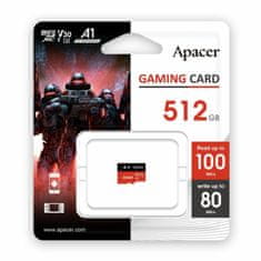 Apacer microSD XC 512GB spominska kart. Class 30 Gaming AP512GMCSX10U7-RAGC