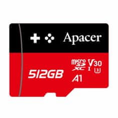 Apacer microSD XC 512GB spominska kart. Class 30 Gaming AP512GMCSX10U7-RAGC