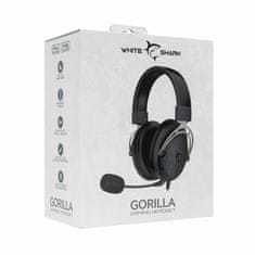 White Shark slušalke+mikrofon črno/sive gaming GH-2341 GORILLA