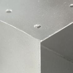 Vidaxl Spojniki za stebre 4 kosi X oblike pocinkana kovina 101x101 mm