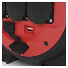 Emos Vremensko odporen kabelski kolut 20 m / 3 vtičnice / modra / PVC / 230 V / 1,5 mm2