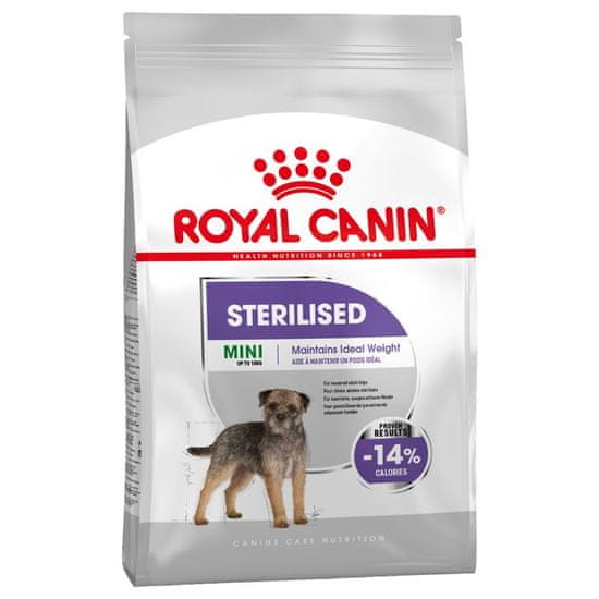 Royal Canin Mini Sterilised pasji briketi za majhne pasme, za sterilizirane pse, 8 kg