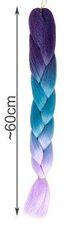 Soulima Syntetični lasni kitki ombre blue/purpurna W10342