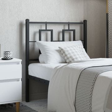 Vidaxl vidaXL Kovinsko vzglavje postelje črne barve 75 cm