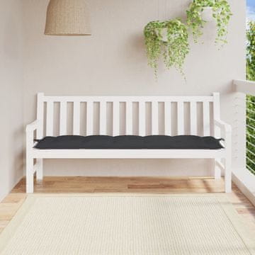 Vidaxl vidaXL Blazina za vrtno klop, črna, 180x50x7 cm, blago