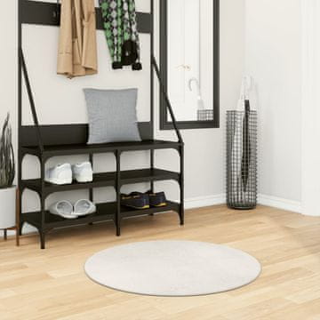 Vidaxl vidaXL Preproga IZA, nizek las, krem, Ø 80 cm