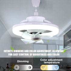 HOME & MARKER® Večnamenski stropni ventilator z LED lučjo, Daljinsko upravljanje (Bela, 26 x 12 cm) | FANGLO