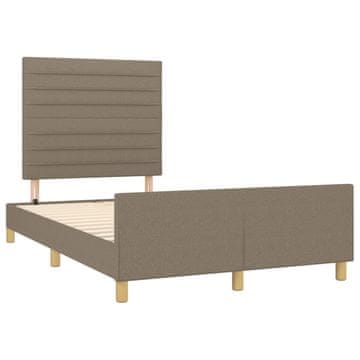 Vidaxl Posteljni okvir brez vzmetnice taupe 120x190 cm blago