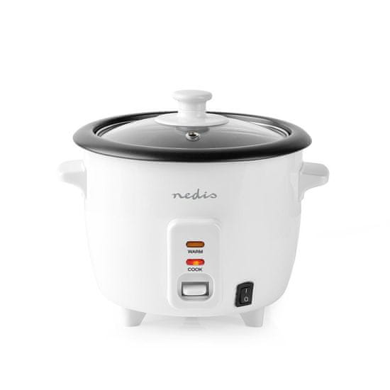 Nedis Kuhalnik riža | 0,6 l | 300 W | Parnik iz aluminija | Premaz proti prijemanju | Odstranljiva skleda | Samodejni izklop