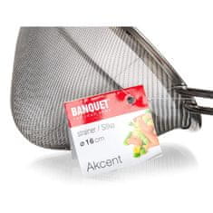 Banquet Konično cedilo iz nerjavečega jekla AKCENT 16 cm