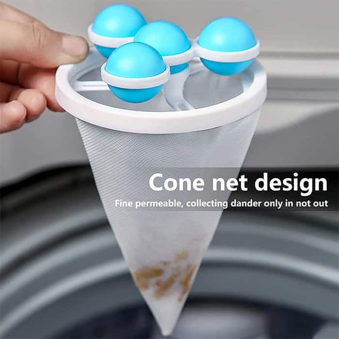 Netscroll 2x filter za pralni stroj, filter za pranje, ekološki filter za več kot 600 pranj, filter ki ujame mucke in dlake ter umazanijo, 1+1WashFilter