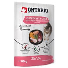 Ontario Kapsula Kitten piščanec z jetri v omaki 80g