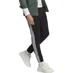Adidas Hlače obutev za trening črna 182 - 187 cm/XL Essentials French Terry Tapered Cuff 3-stripes