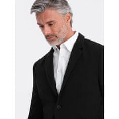 OMBRE Moška jakna/žaket z žepi z našitki V5 OM-BLZB-0127 črna MDN125112 S