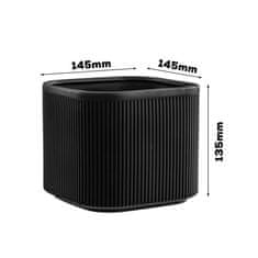 botle Keramični cvetlični lonec črn 14,5 cm H13,5 cm Mat moderen in eleganten
