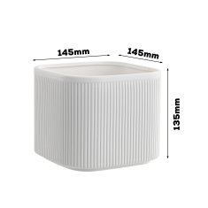 botle Keramični cvetlični lonec bela 14,5 cm H13,5 cm mat moderna elegantna