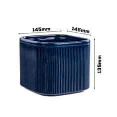 botle Keramični cvetlični lonec mornarsko modra 14,5 cm H13,5 cm sijajno moderno elegantno
