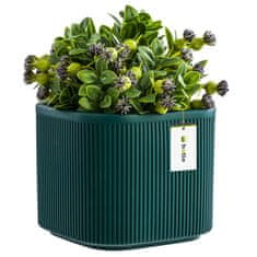 botle Keramični cvetlični lonec steklenica zelena 14,5 cm H13,5 cm Mat moderna elegantna