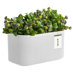 botle Keramični cvetlični lonec bela mat 25,5 cm H13,5 cm mat moderna elegantna