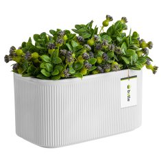 botle Keramični cvetlični lonec Bela 25,5 cm H13,5 cm sijaj Moderno elegantno