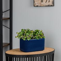 botle Keramični cvetlični lonec mornarsko modra 25,5 cm H13,5 cm Sijaj Moderno in elegantno