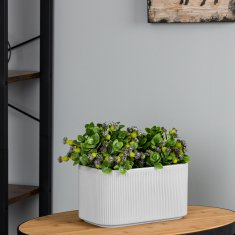 botle Keramični cvetlični lonec Bela 25,5 cm H13,5 cm sijaj Moderno elegantno