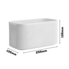 botle Keramični cvetlični lonec Bela 25,5 cm H13,5 cm sijaj Moderno elegantno