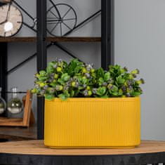 botle Keramični cvetlični lonec Rumena 25,5 cm H13,5 cm Mat Moderno elegantno