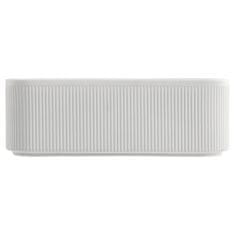 botle Keramični cvetlični lonec bela 30 cm H10,5 cm mat moderna elegantna