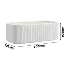 botle Keramični cvetlični lonec bela 30 cm H10,5 cm mat moderna elegantna