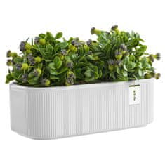 botle Keramični cvetlični lonec Bela 30 cm H10,5 cm Gloss Modern Stylish