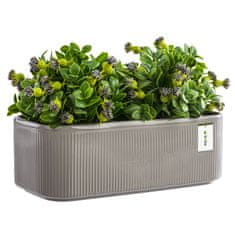 botle Keramični cvetlični lonec sivi 30 cm H10,5 cm sijajni sodobni elegantni