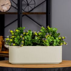 botle Keramični cvetlični lonec Ecru 30 cm H10,5 cm sijaj Moderno elegantno