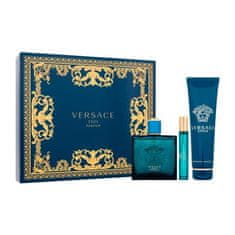 Versace Eros Set parfum 100 ml + parfum 10 ml + gel za prhanje 150 ml za moške