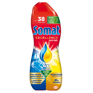  Somat Excellence Duo gel za pomivalni stroj, limona, 38 pranj