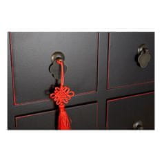 DKD Home Decor Komoda DKD Home Decor Črna rdeča Večbarvna jelka MDF Les Oriental 63 x 27 x 101 cm