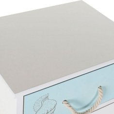 DKD Home Decor Komoda DKD Home Decor White Sky blue Paolownia wood Mediterranean (40 x 29 x 91 cm)