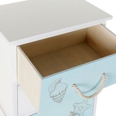 DKD Home Decor Komoda DKD Home Decor White Sky blue Paolownia wood Mediterranean (40 x 29 x 91 cm)