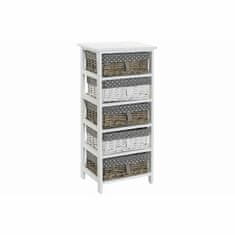 DKD Home Decor Komoda DKD Home Decor Grey Stars White wicker Paolownia wood (40 x 29 x 90 cm)