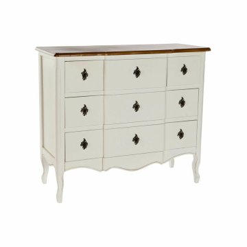 DKD Home Decor Komoda DKD Home Decor 100 x 40 x 85 cm Rjava Bela Plastika Temno rjava Romantična