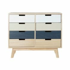 DKD Home Decor Komoda DKD Home Decor Naravna bež MDF Bela temno siva les Paolownia (79 x 35 x 65 cm)