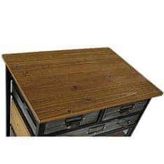 DKD Home Decor Komoda DKD Home Decor črna kovinska svetlo rjava kovinska jelka Vintage 52 x 34 x 127,5 cm