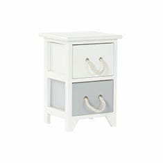 DKD Home Decor Komoda DKD Home Decor Grey Wood Cotton White (27 x 25 x 40 cm)