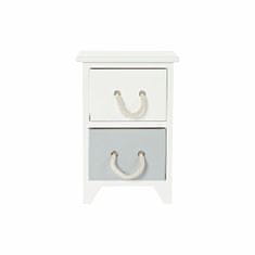 DKD Home Decor Komoda DKD Home Decor Grey Wood Cotton White (27 x 25 x 40 cm)